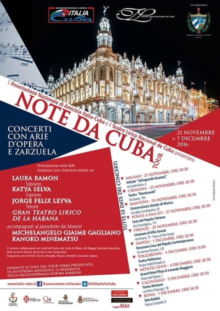 Tre artisti del Gran Teatro dell’Avana in Italia dal 21 novembre al 7 dicembre - Ass. Amicizia Italia Cuba FI