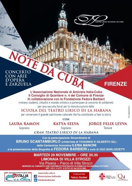 Note da Cuba a Firenze-Villa Strozzi (29 Novembre) e Calenzano (5 dicembre) - Ass. Amicizia Italia Cuba FI