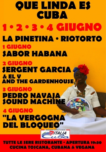Festa Ass. Italia-Cuba - Piombino 1-4 giugno - Ass. Amicizia Italia Cuba FI