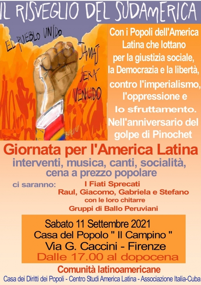 Giornata per l'America Latina - 11 settembre 2021 - Ass. Amicizia Italia Cuba FI
