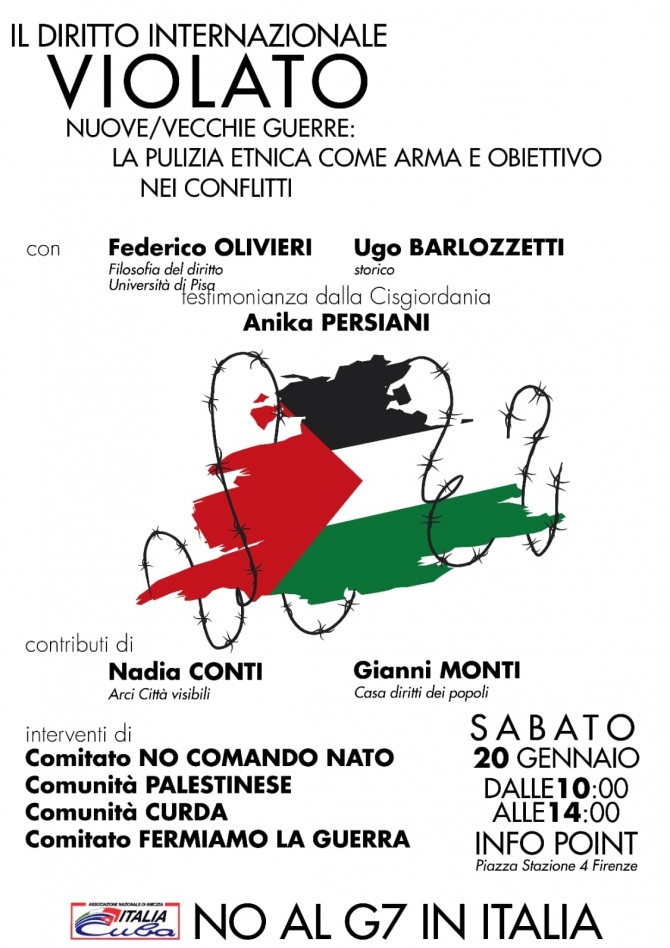 Il diritto internazionale violato - sabato 20 gennaio - Ass. Amicizia Italia Cuba FI