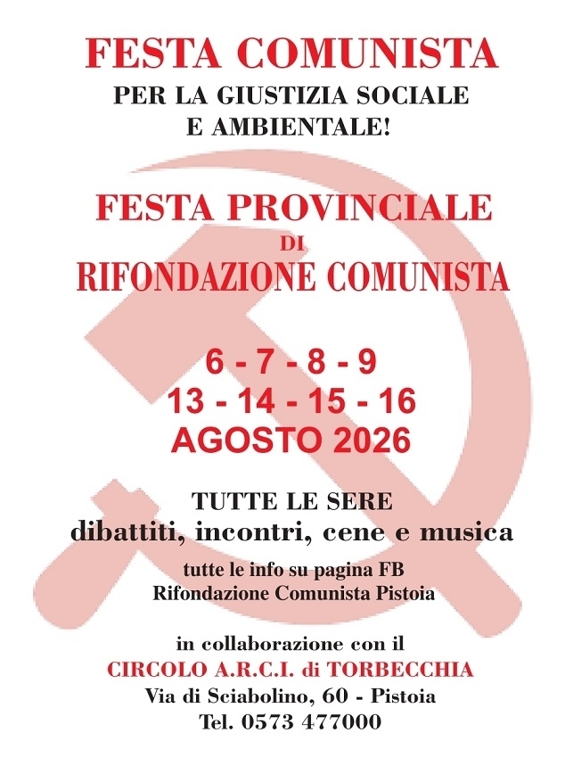 Festa comunista - Torbecchia, Pistoia - serata per Cuba 16 agosto - Ass. Amicizia Italia Cuba FI