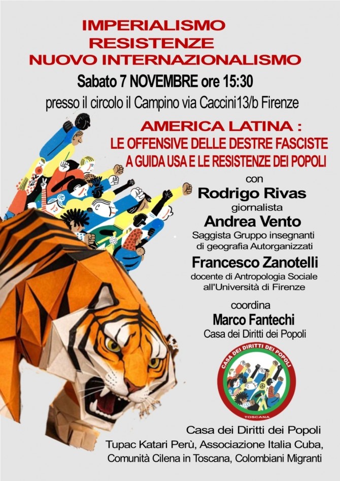 Imperialismo, resistenze, nuovo internazionalismo - 7 novembre Il Campino - Ass. Amicizia Italia Cuba FI